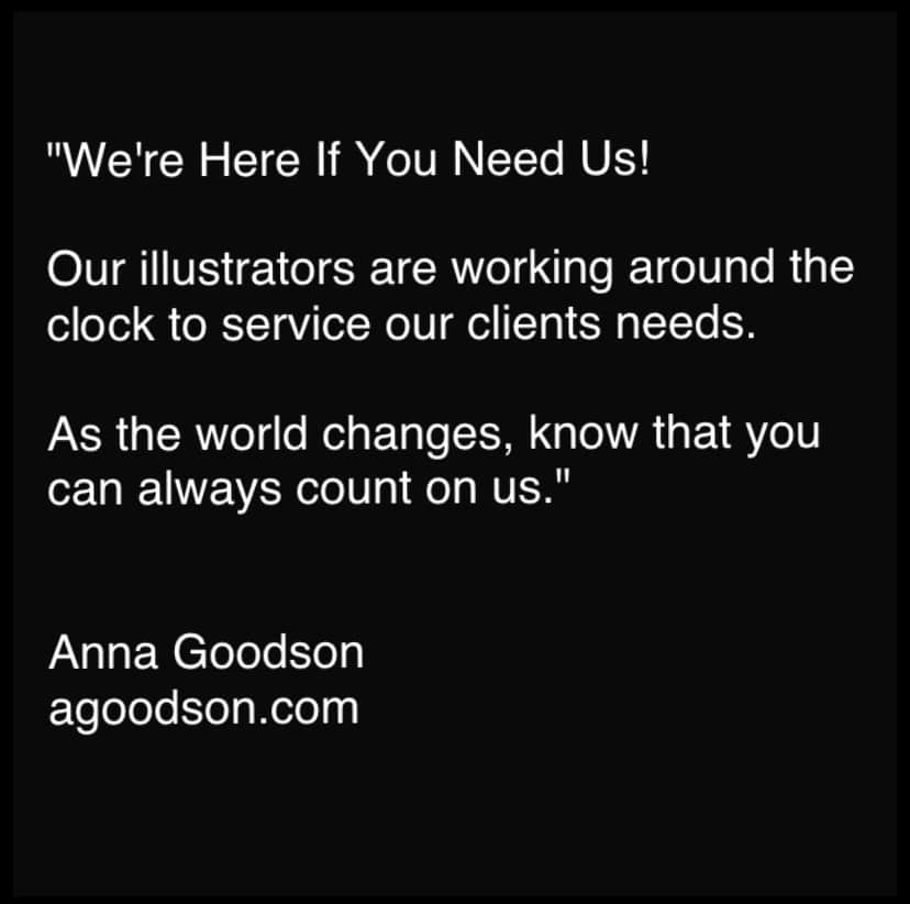 e&#8217;re Here If You Need Us! - Anna Goodson - Anna Goodson Illustration Agency