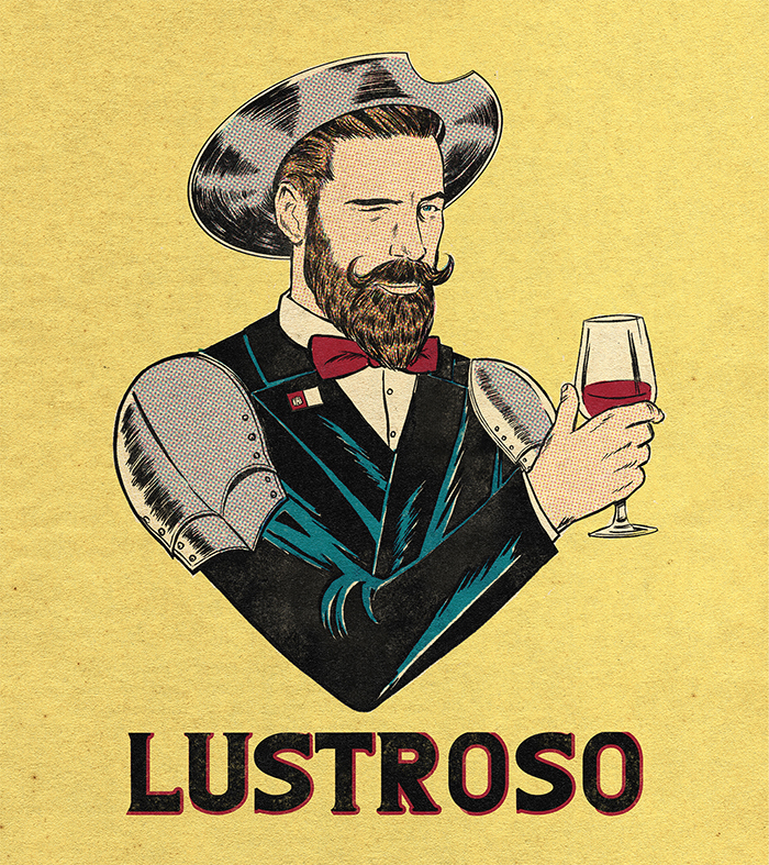 Wine52 / Lustroso Red Wine - Van Saiyan - Anna Goodson Illustration Agency