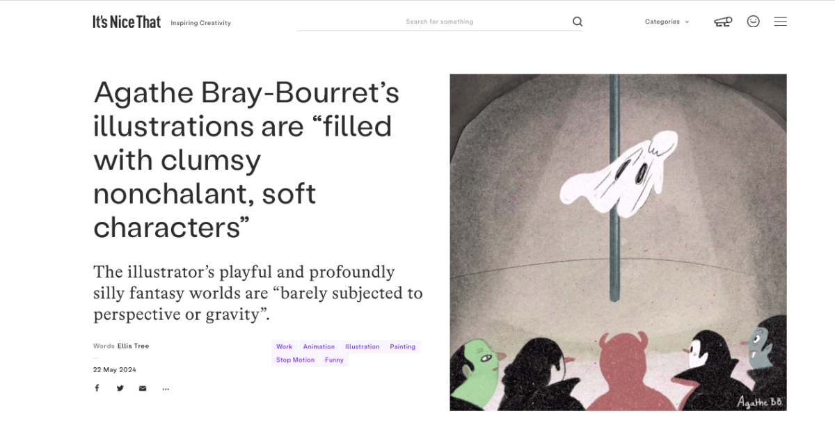 itsnicethat.com / Feature - Agathe Bray-Bourret - Anna Goodson Illustration Agency