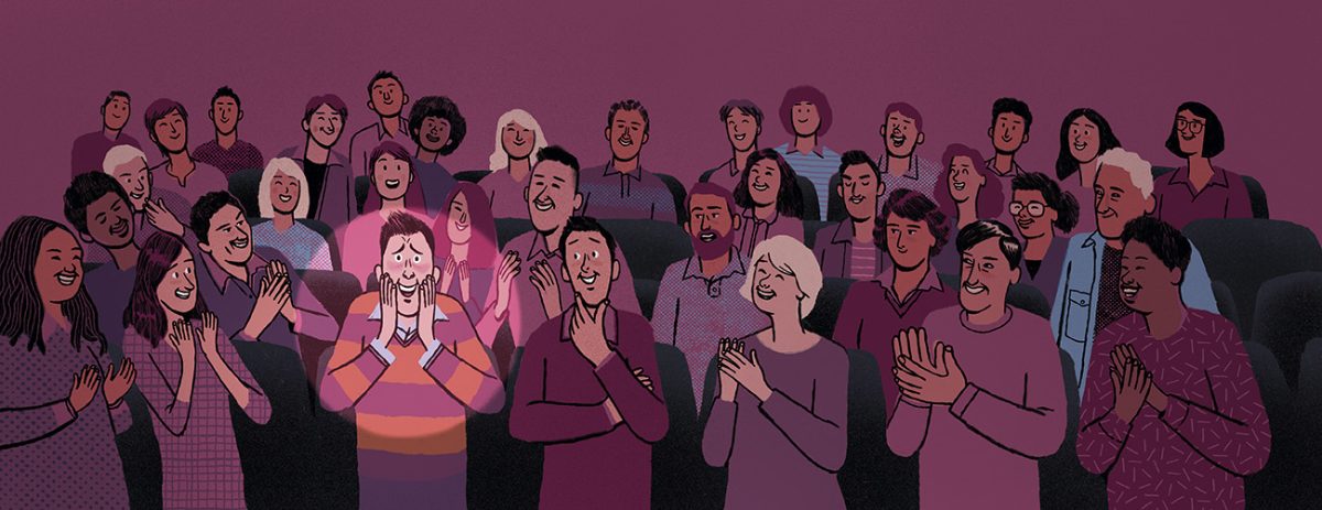 The Guardian Saturday Magazine / How viral ‘crowd work’ clips are remaking standup for the social media age - Martin Tognola - Anna Goodson Illustration Agency